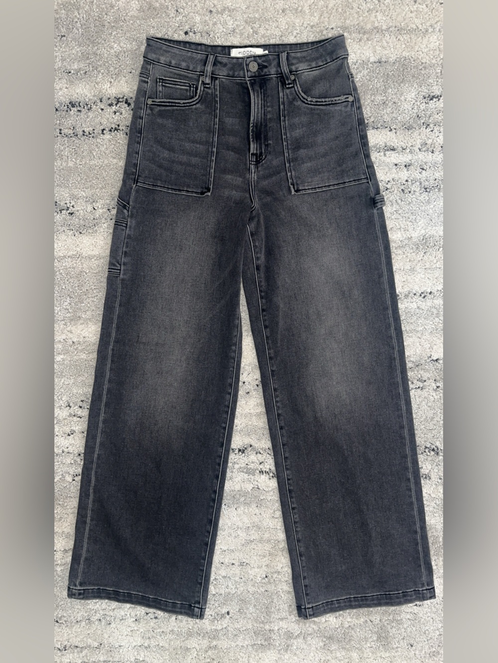 Black HIDDEN Barrel Jeans